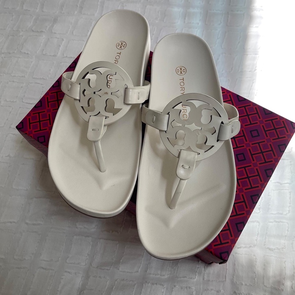 Tory Burch Miller Cloud sandals in New Ivory